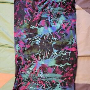 Women's Abstract Splash Print Skirt - Multicolor